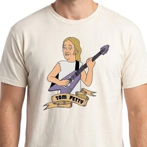 Feels So Good Tom Petty King of the Hill Style Graphic Tee Cream Large FSG Pop